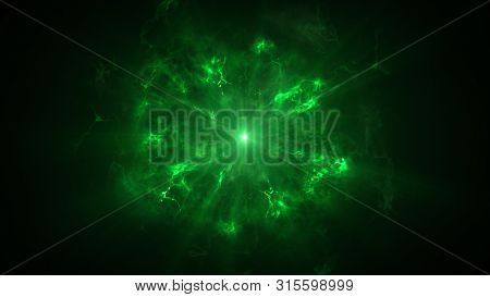 Colorful Shock Wave Consisting Particles. Vfx Elements, Graphic Elements. Light Beam, Shine Through 