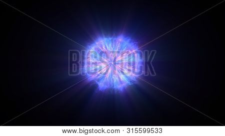 Colorful Shock Wave Consisting Particles. Vfx Elements, Graphic Elements. Light Beam, Shine Through 