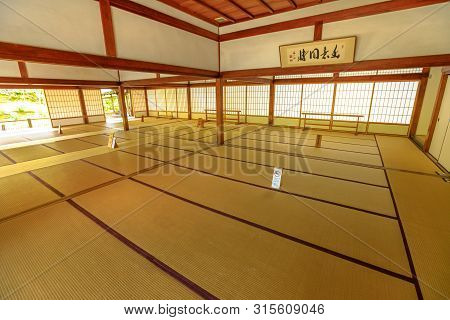 Kyoto, Japan - April 27, 2017: Tenryu-ji Temple Zen, The Most Important Temple In Arashiyama. Inside