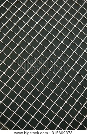 Jail Metallic Window With Small Quadrants Diagonal Strait Lines Macro Background Fine Art High Quali