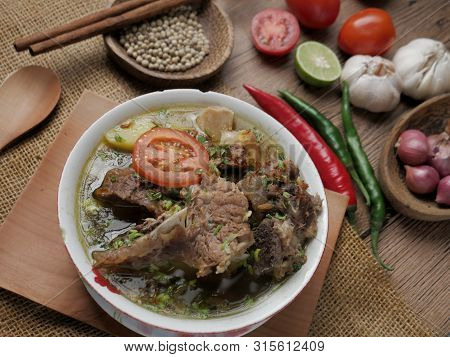 Sop Buntut Or Sop Tulang Sapi, Indonesian Oxtail Soup