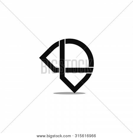 Letter Dk Linked Overlapping Line Shadow Logo Vector