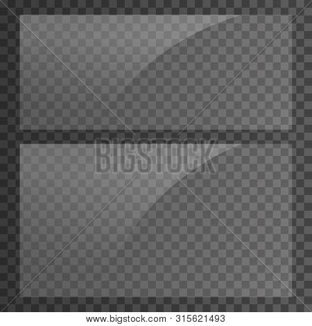 Rectangular 21x9 And 16x9 Glass Plates. Light Effect For A Picture Or A Mirror. Beautiful Realistic 