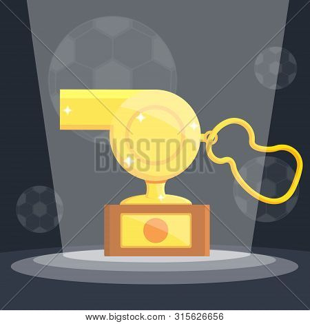 Football Soccer Sports Awards Gold Golden Reward Balls, Whistle, Glove Shoe For Best Top First Playe