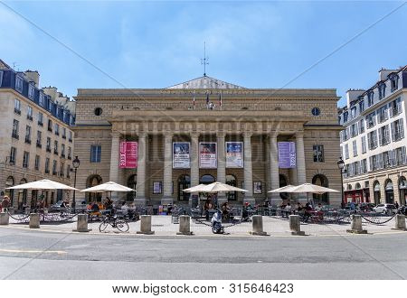 Paris, France - June 10 2019: Theatre De Leurope -aka Theatre De Lodeon- In The 6th Arrondissement O