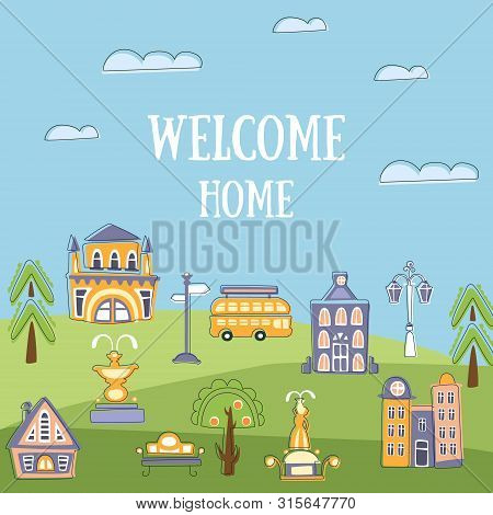 Welcome Home Banner Vector Photo Free Trial Bigstock