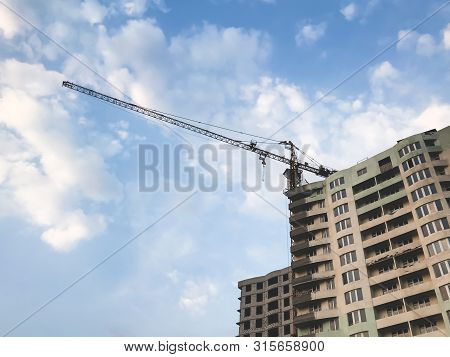 Сonstruction Of A Residential High-rise Building. Bottom View. Ukraine, Kharkov City