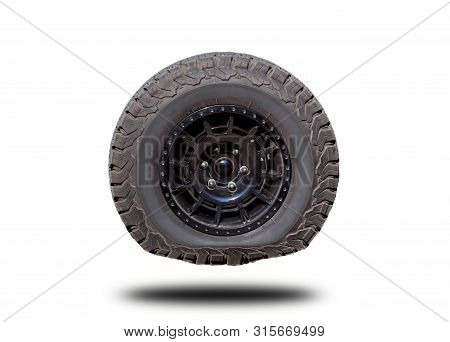 Old Flat Tire Tires That Separated From The Clipingpart Background