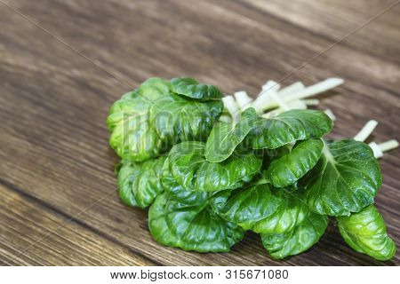 Natural Vegetarian Food, Raw Food Diet, Diet. Healthy Vitamin Nutrition. Fresh Chinese Cabbage On Th