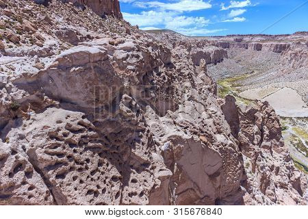 View Down A Canyon To The Green Anakonda Snake River In Bolivia
