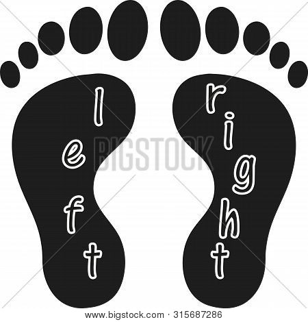 Shoes Footsteps Icon Vector On White Background
