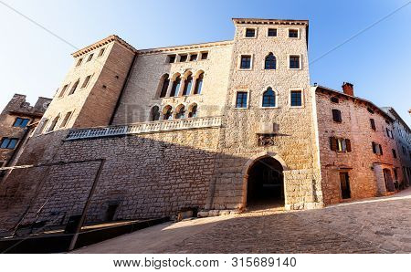 View Ot The Venetian Palace Called Soardo - Bembo Castle In Valle - Bale, Istria. Croatia