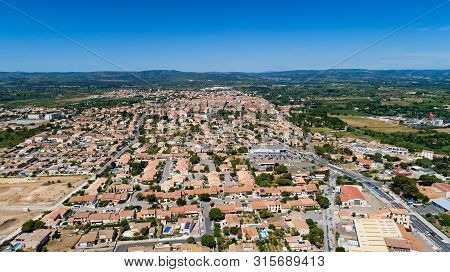 Aerial Photo Of Sigean In The Aude, France