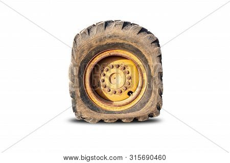 Old Flat Tire Tires That Separated From The Clipingpart White Background