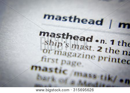 Word Or Phrase Masthead In A Dictionary