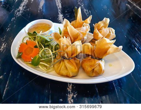 Thai Traditional Spring Rolls (toong Tong) ,thai Snack.