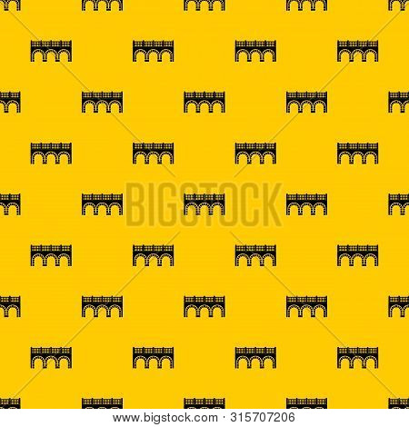 Arch Bridge Pattern Seamless Vector Repeat Geometric Yellow For Any Design