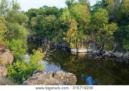 View Of The Tyasminsky Canyon With River In Kamianka Cherkasy Region, Ukraine.