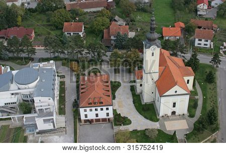 KLOSTAR IVANIC, CROATIA - JUNE 19, 2011: Church of the Assumption of the Virgin Mary in Klostar Ivanic, Croatia