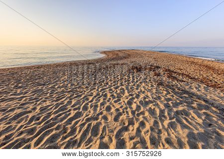 Beach At Possidi Cape On The Kasandra Peninsula. Greece.