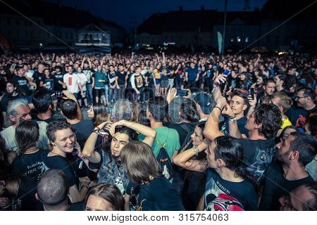 Headbanging Crowd At Rock Concert
