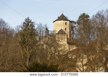 Ojcow, Poland- 03 January 2014: View Of The Ruins Of The Ojcow Castle, Part Of A System Of Castles K