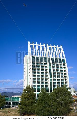 Valdivia, Chile - February 3, 2016: Hotel Dreams Pedro De Valdivia In The City Center On February 3,