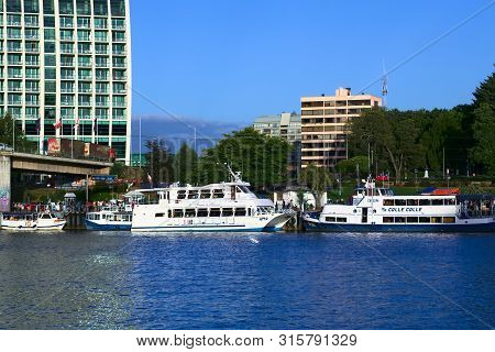 Valdivia, Chile - February 3, 2016: Sightseeing Tour Boats On February 3, 2016 In Valdivia, Chile. V