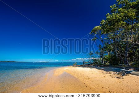 Sunny day on Coochiemudlo Island beach, Brisbane, Queensland, Australia