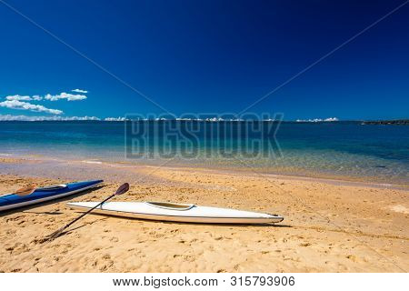 Sunny day on Coochiemudlo Island beach, Brisbane, Queensland, Australia