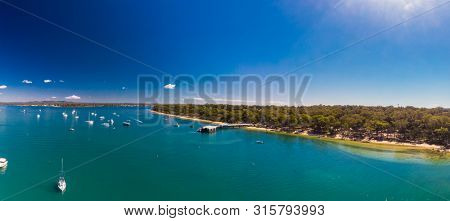 Sunny day on Coochiemudlo Island beach, Brisbane, Queensland, Australia