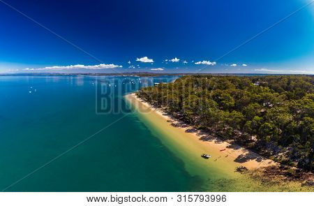 Sunny day on Coochiemudlo Island beach, Brisbane, Queensland, Australia