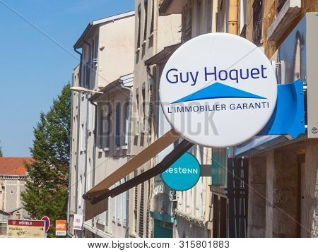 Lyon, France - July 19, 2019: Logo Of Guy Hoquet Immobilier In Front Of Their Real Estate Broker In 