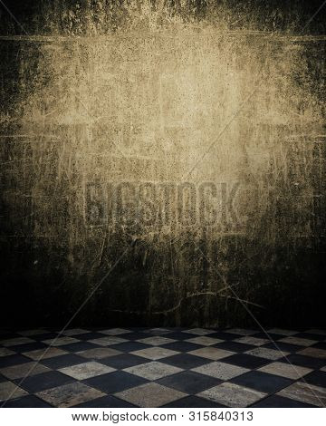 dark empty interior room. may used as background.