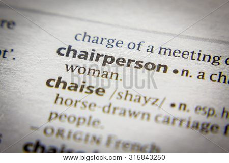 Word Or Phrase Chairperson In A Dictionary