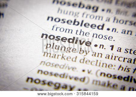 Word Or Phrase Nosedive In A Dictionary