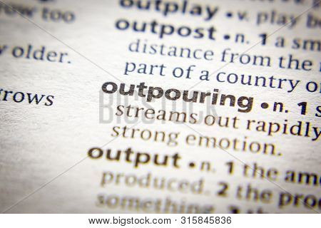 Word Or Phrase Outpouring In A Dictionary