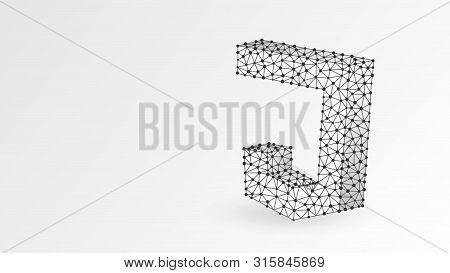 Js, Java Script Coding Language Sign. Device, Programming, Developing Concept. Abstract, Digital, Wi