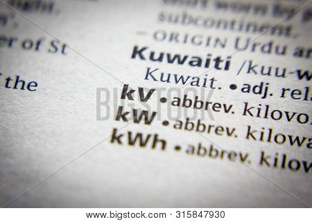 Word Or Phrase Kv In A Dictionary