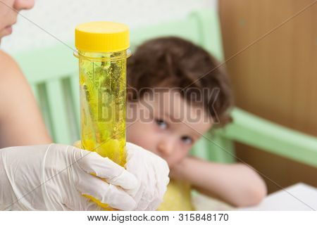 How To Make Slime. Mother And Child Mix Ingredients Homemade Goop . Slime Recipe Sodium Tetraborate