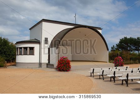 Music Pavilion Of Zinnowitz Baltic Coast, Germany. Zinnowitz Is A Spa Town In Mecklenburg On The Ger