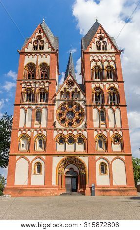 Facade Of The Historic Georgsdom Church In Limburg An Der Lahn, Germany