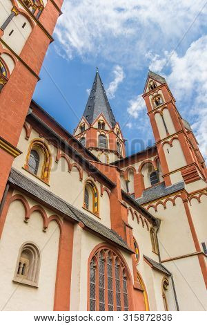 Towers Of The Historic Georgsdom Church In Limburg An Der Lahn, Germany