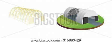 Awning Tarpaulin Tent Temporary Warehouse Exhibition Tunnel Hall Aircraft Hangar. Barn Construction 