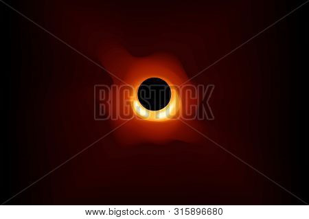 Black Hole In Space. Science Vector Illustration