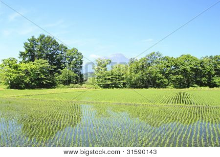 Mt.Iwate i błękitne niebo