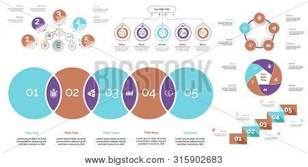 Business Infographic Presentation Slide Design Set Can Be Used For Workflow Layout, Annual Report, W