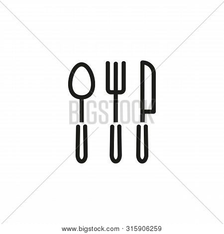 Cutlery Line Icon. Knife, Spoon, Fork. Silverware Concept. Can Be Used For Topics Like Utensil, Cutl