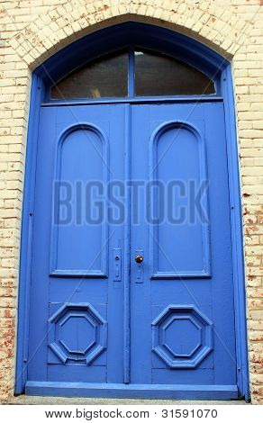 porte bleue