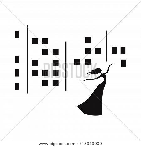 Woman And City, Vector Graphic Design Element